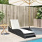 Faroom Sonnenliege für 2 Personen 3-Fach Verstellbar Polyrattan Doppelliege Wetterfest Sonnenbett Outdoor Bett Polyrattan Liegestuhl Garten Relaxliege 60x205x73 cm Schwarz