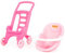 Polesie 2in1 Puppenwagen Set Pink Line Sportwagen Buggy mit Babyschale +12M