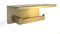 Manissa Brushed Brass Toilet Roll Holder with Mobile Phone Shelf Wall Mounted Bathroom Accessory Made from 304 Grade Stainless Steel Gold Colour