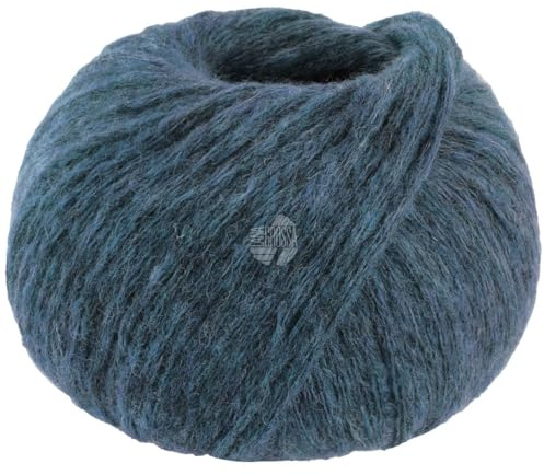 LANA GROSSA Spuma | Zartes Schlauchgarn mit hohem Naturfaseranteil | Handstrickgarn aus 80% Schurwolle (Merino Fein) & 20% Polyamid | 50g Wolle zum Stricken & Häkeln | 110m Garn FB16
