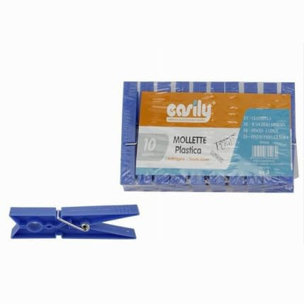 OISE ART STORE Trade Shop - Set 30 Pz Mollette in Plastica Pinze Bucato Panni Antiruggine Grandi Blu 69496