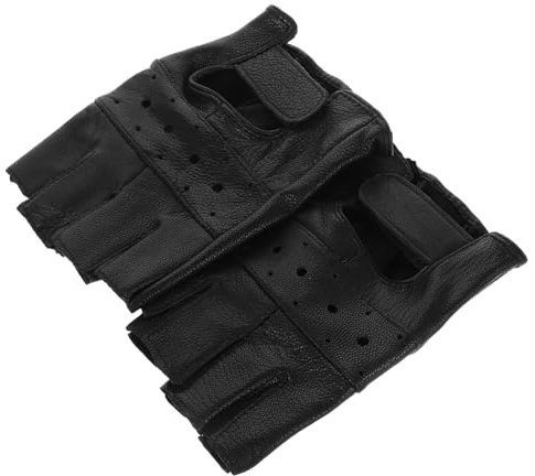 JECOMPRIS 1paar Fahrradhandschuhe Halbfinger Herren Atmungsaktive Outdoor Und Motorradhandschuhe rutschfest Pu-Material Flexibel Für Sport Und Motorradtouren Sommerhandschuhe Für Männer