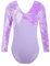 HULIJA Kinder Mädchen Turnanzug Langarm Tanzbody Samt Gymnastik Trikot Ballettanzug Unitard Eiskunstlauf Body Bühnenauftritte Akrobatik Lila 110-116