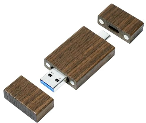 USB C Stick 32GB USB 3.0 TATMOHIK 2 in 1 OTG Speicherstick 32GB Holz USB Stick USB C und USB 3.0 Memory Stick Pen Drive USB Flash Laufwerk