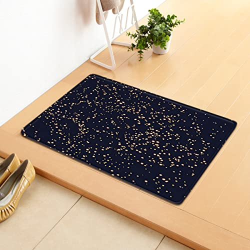 Fußmatte 80x120 cm Gelbe Punkte Fussmatte Aussen Fussmatte Innen rutschfeste Schmutzfangmatte Fußmatte Waschbar Fussabtreter für Flur Haustiere Fußmatte Außen