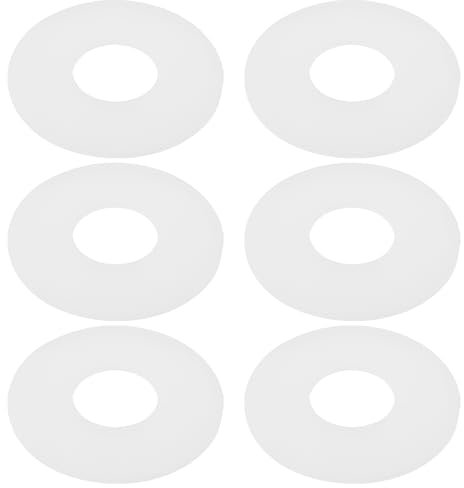 Briny River 6x Joints de Valve de Chasse D'eau en Silicone pour Valve de Chasse D'eau Joint D'étanchéité de Remplacement Compatible avec TOTO THU128 9BU001ER 9 X 3,5 X 0,3 Cm Blanc