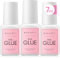 Makartt 3PCS Colle Faux Ongles Extra Forte avec Pinceau, 7ml Colle Ongle Professionnelle pour Ongles Acryliques, Faux Ongles ou Ongles Cassés, Nail Glue Longue Tenue pour Usage en Salon
