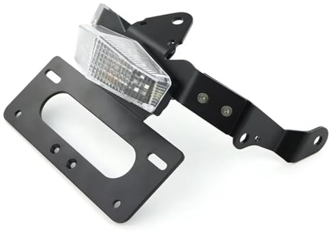 NUOSDEX Motorcycle License Plate Bracket Compatible With Vulcan For Cafe 2018 2019 2020 Motorcycle Accessories Motorcycle Side Mount License Plate Holder(Clear)