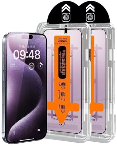 2025 New Invisible Screen Protector -Fingerprint-Proof Dust Free, 2 Packs Screen Protectors for iPhone 16 15 14 13 12 11 Pro Max (Anti-blue light,For iphone15Plus)