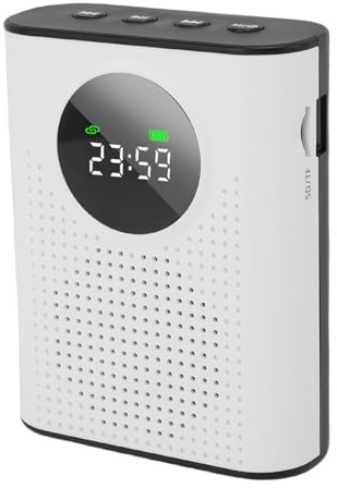 Annadue Amplificador de Voz Inalámbrico Bluetooth 5,2, Altavoz Portátil de Sonido Claro 2,4G con Micrófono Lavalier Magnético, Pantalla LED, Reducción de Ruido