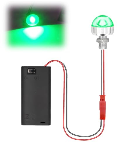 Puppenhaus Beleuchtung Mini LED Licht Optional Rot/Gelb/Blau/Grün/Lila/Weiß mit AA-Batteriehalter & Schalter, Micro LED Kleine Krippenlicht für DIY Ledmodellbau Wichtel Mikrohaus (Grünes Licht)