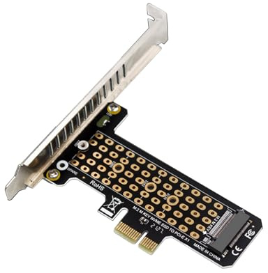 WLGQ NVMe M.2 SSD auf PCIe X1 Adapterkarte, PCIe Express Erweiterungskarte mit Low-Profile-Halterung