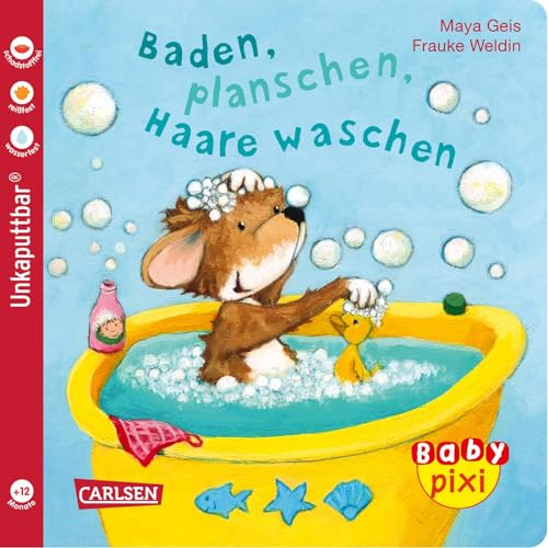 Baby Pixi (unkaputtbar) 62: VE 5 Baden, planschen, Haare waschen (5 Exemplare): Ein Baby-Buch ab 12 Monaten (62) (Baby Pixi (unkaputtbar): wasserfest, schadstoffgeprüft, reißfest, Band 62)