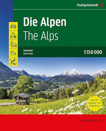Die Alpen, Autoatlas 1:150.000, freytag & berndt: Straßenatlas mit Spiralbindung (freytag & berndt Autoatlanten)