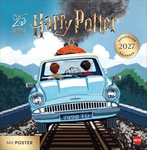Harry Potter Broschurkalender 2027: Der Wandplaner für alle Fans von Harry, Ron und Hermine. Monatskalender mit Illustrationen zur Harry-Potter-Filmreihe. Magisch viel Platz für Termine