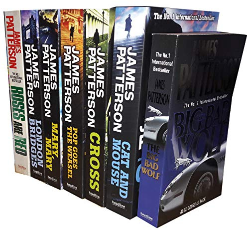 Alex Cross Series James Patterson Collection 7 Books Bundle (London Bridges, Double Cross, Cross, Mary, Mary, Pop Goes the Weasel, Roses are Red, The Big Bad Wolf)
