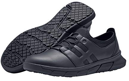 Shoes for Crews Arbeitsschuhe Karina Women Black – Rutschhemmende, sportliche Schuhe, leichte Sneaker mit Schnürsenkel und Polsterung, metallfrei und vegan – für Damen
