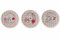 Villa d'Este Home Tivoli Xmas Set Sottopiatti, Latta, Multicoloree, 33,000, 33x33x1.5 cm, 3 unità