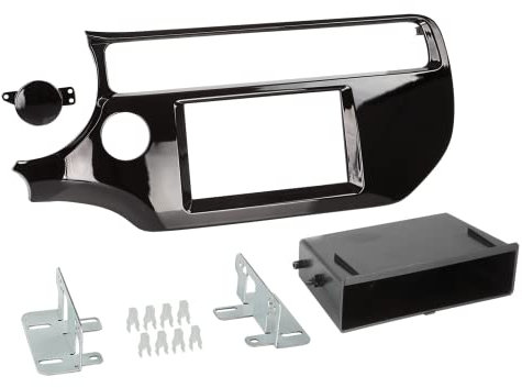 1-DIN Radioblende mit Ablagefach Kia Rio Facelift, hochglanz-schwarz