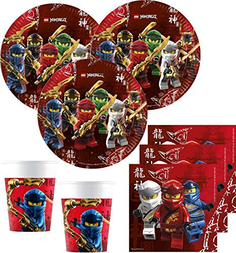 Lego Ninjago Party Decoration Set for 16 Children 52 Pieces