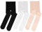 Bezioner 3 Paar Kinder Ballett Strumpfhose Tanzstrumpfhose mit Fuss fur Kinder und Damen,3 Paar, Weiss,Apricot,Schwarz,M