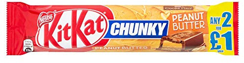 Kit Kat Chunky Erdnussbutter Milchschokoladenriegel, Packung mit 24 x 42 g