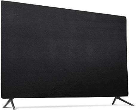 Tubayia Washable Dustproof Flat Screen TV Cover Protective Case for 55 Inch Televisions (Black)