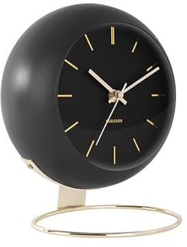 Karlsson Table Clock Globe Black, des. Armando Breeveld