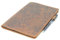 JJNUSA Vintage Echtleder-Notizbuch für Rocketbook Everlast Core Fusion Executive Schreiben Leder Reisetagebuch Cover für A5 Cover Größe (15,2 x 22,4 cm) Blumen Braun