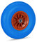 Relaxdays Roue de brouette Caoutchouc 4.00-6, de Rechange axe, increvable, essieu, 3 adaptateurs, 100 kg, Bleu-Rouge