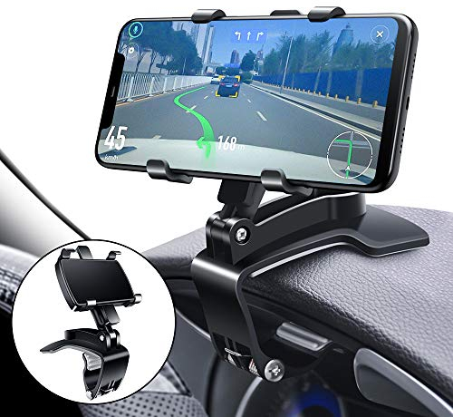 Fonken Handyhalterung fürs Auto, um 360 Grad drehbar, Armaturenbrett-Klemm-Halterung, kompatibel mit iPhone 11/12 Pro Max, XS Max, XR 8, 8 Plus, 7, Samsung Galaxy S10, S9, S8, LG und weitere