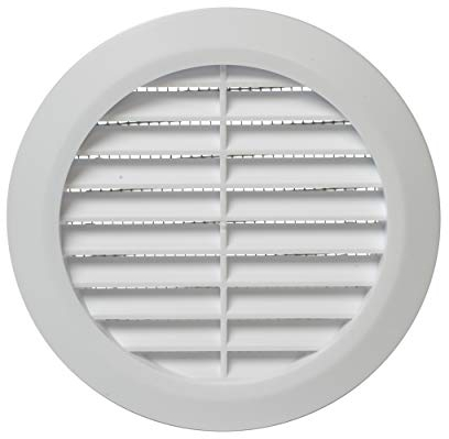 Vent Systems 100 mm Weiß Lüftungsabdeckung – Runde Lüftungsschlitze – Grillabdeckung – Integrierter Insektenschutz – HVAC-Lüftungsöffnungen für Badezimmer, Heimbüro, Küche