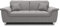DOMO. collection Sofa Franzi, 2, 5-Sitzer Couch, 2, 5er Garnitur mit Nackenfunktion, Polstergarnitur 210 x 105 x 81 cm (BxTxH), grau