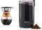 BODUM 11571 109 1L Pour Over Coffee Maker with Permanent Filter, Layered, Transparent & Krups Coffee mill F203438 Electric, Coffee, Nuts and spice grinder, One touch button, Black
