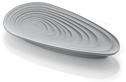 Guzzini - Eco-Kitchen, KEEP CLEAN, Repose-cuillère, Repose-couverts, Matériau recyclé - Gris Mat, 25x12,5xh 3 cm - 17990033