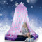 Eimilaly Prinzessin Betthimmel leuchtet im Dunkeln, Weihnachten Schneeflocken Betthimmel für Mädchen Zimmer Dekoration, Pink