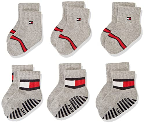 Tommy Hilfiger Unisex Baby pakke Flag Sock 6 Pack Ecom, Grau, 19-22 EU