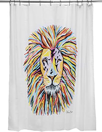 Croydex Steven Brown Lewis McZoo Shower Curtain, Multicolour, 1800x1800