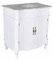 Comtesse du Barry Waschtisch – Französischer Vintage-Waschtisch in Antik-Weiß mit Marmorplatte & Keramikbecken (40×32×15 cm), geräumigem Unterschrank, Flex-Abflussrohr H95×B86×T54 cm frf118