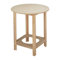 Maison Mine Mesa Camilla Redonda, Acabado sin Barniz, Fabricada en Madera de Haya (L:90 x F:90 x H:75) cm