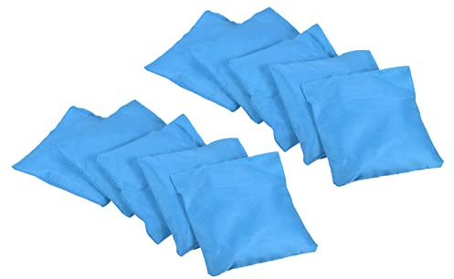 PATIKIL Bean Bag Set 10Pack Bohnensack Cornhole Sitzsäcke Segeltuch Sandsack Canvas Sandsäcke für Karneval Party Hand Wurfspiel Blau