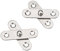 8 bisagras pivotantes de puerta de 360°, rotación de acero inoxidable, bisagras pivotantes de eje central oculto, 57 mm x 16 mm (S57（8Pcs）)