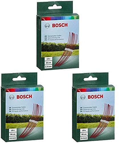 Bosch Fil pour coupe-bordure 26 Combitrim Extra long 26 cm 10 pièces, Paquet de 3