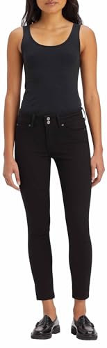 Levi's Damen 711 Double Button Jeans, Night Is Black, 32W / 30L