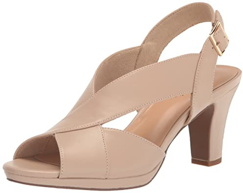 Easy Street Women's Christy Stiletto Heeled Sandals, Nude, 7.5