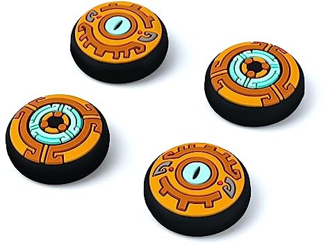 DLseego Tapas de agarre para pulgar compatibles con Switch/Switch Lite/Switch OLED, cubierta de silicona fresca para el pulgar, suave antideslizante, 4 tapas de botón para pulgar, color amarillo