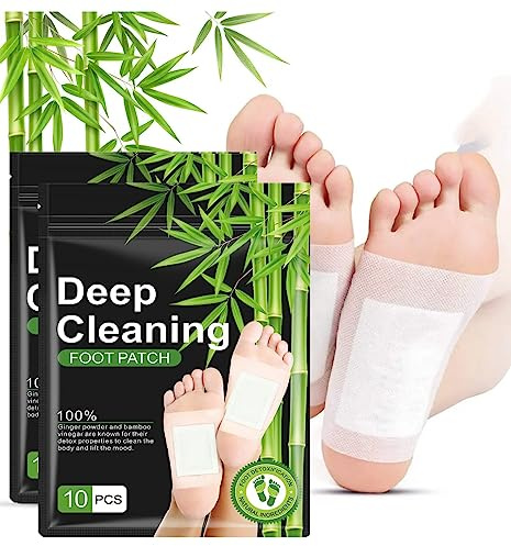 Pedimend Detox Foot Patches Natural Detox Foot Pads Deep Cleansing for Impurity Removal & Deep Sleep,with Bamboo Vinegar and Ginger,Relaxation Enhance Blood Circulation (Bamboo/Ginger, 20 Pack)
