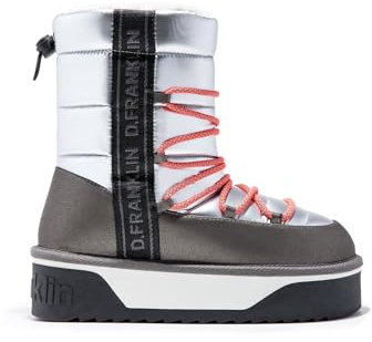 D.Franklin Australische Winterstiefel für Damen mit Fellfutter - Nordic V.2 Bomb, Metallic, 41 EU