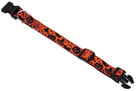 ABOOFAN Halloween-hundekostüm Halloween-haustierhalsband Kürbishut-Muster Individuelle Haustierhalsbänder Größe S