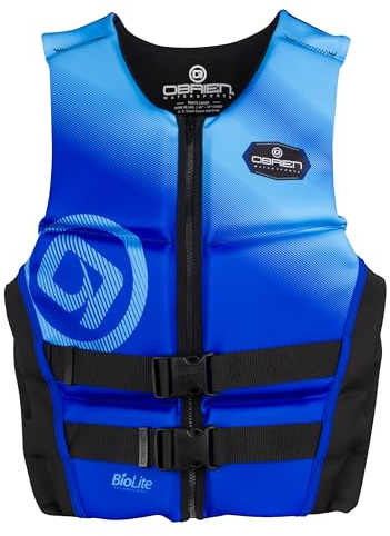 O'Brien Men's Flex V-Back Life Jacket - US Coast Guard Approved Level 70 Buoyancy - Water Sports Activity Including Boating, Paddle, Skiing, Surfing & Swimming